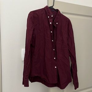 J. Crew Oxford maroon